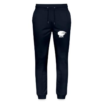 Schaf - Stanley/Stella Unisex Bio Jogginghose Mover  - Navy - Vorne - Marisol (170cm) & Nik (191cm)
