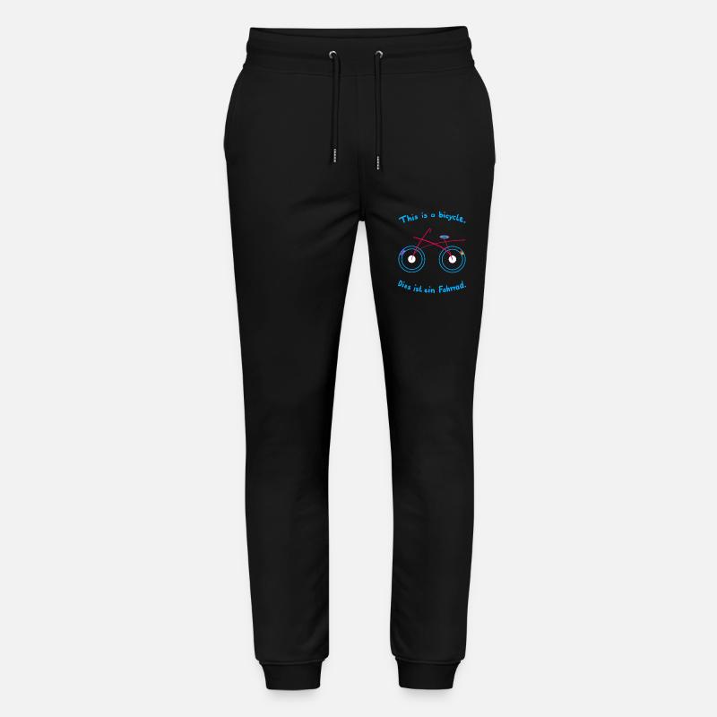 Das Fahrrad auf Englisch. - Stanley/Stella Unisex Bio Jogginghose Mover  - Schwarz