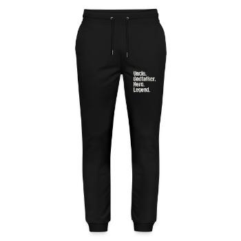 Cool uncle design - Stanley/Stella Mover Unisex Organic Jogging Trousers - black - Front - Marisol (170cm) & Nik (191cm)