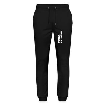 Zero emissions / electric driving / electric car - Stanley/Stella Mover Unisex Organic Jogging Trousers - black - Front - Marisol (170cm) & Nik (191cm)