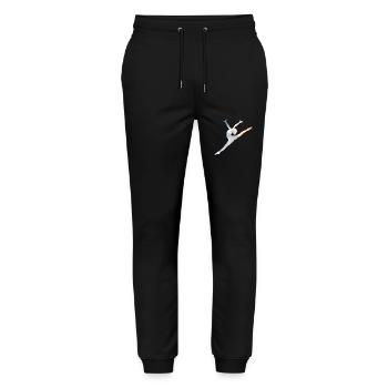 Ballet Jump - Stanley/Stella Mover Unisex Organic Jogging Trousers - black - Front - Marisol (170cm) & Nik (191cm)