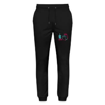 Axolotl - Stanley/Stella Unisex Bio Jogginghose Mover  - Schwarz - Vorne - Marisol (170cm) & Nik (191cm)