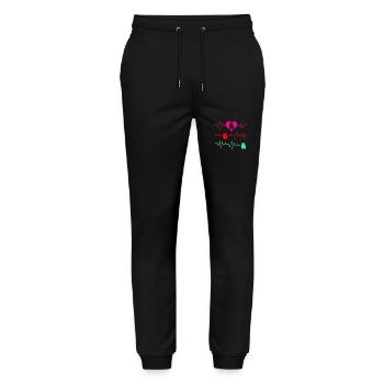 Chinchilla - Stanley/Stella Unisex Bio Jogginghose Mover  - Schwarz - Vorne - Marisol (170cm) & Nik (191cm)