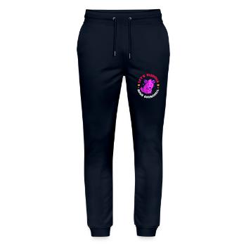 Chinchilla - Stanley/Stella Mover Unisex Organic Jogging Trousers - navy - Front - Marisol (170cm) & Nik (191cm)