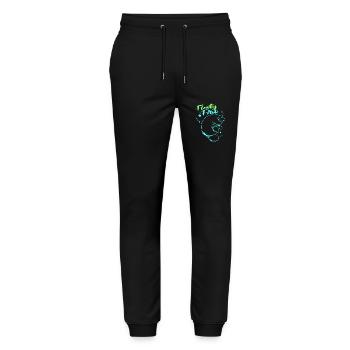 Seekuh Dugong Seeschwein Sirenia Manatee - Stanley/Stella Unisex Bio Jogginghose Mover  - Schwarz - Vorne - Marisol (170cm) & Nik (191cm)