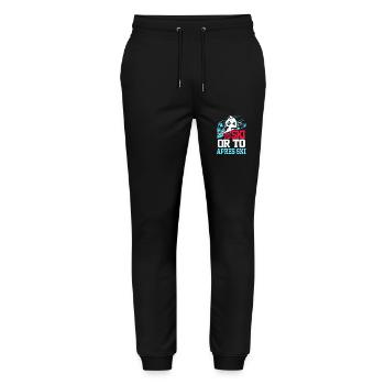 Ski Ski Ski Ski Sportif Hiver Cadeau Ascenseur - Pantalon de jogging bio MOVER Stanley/Stella unisexe - noir - Devant - Marisol (170cm) & Nik (191cm)