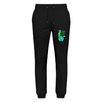 Aliens - Stanley/Stella Unisex Bio Jogginghose Mover  - Schwarz - Vorne - Marisol (170cm) & Nik (191cm)