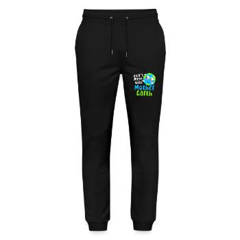 Climate Change Earth Day Environmental Protection Eco Organic Earth - Stanley/Stella Mover Unisex Organic Jogging Trousers - black - Front - Marisol (170cm) & Nik (191cm)
