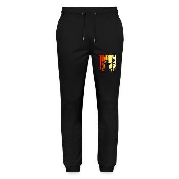 Volleyball Team Set Volley Beach Volleyballer Ball - Stanley/Stella Mover Unisex Organic Jogging Trousers - black - Front - Marisol (170cm) & Nik (191cm)