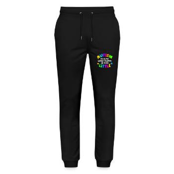 Autisme Awareness Day Soins Autist Parents Amour - Pantalon de jogging bio MOVER Stanley/Stella unisexe - noir - Devant - Marisol (170cm) & Nik (191cm)