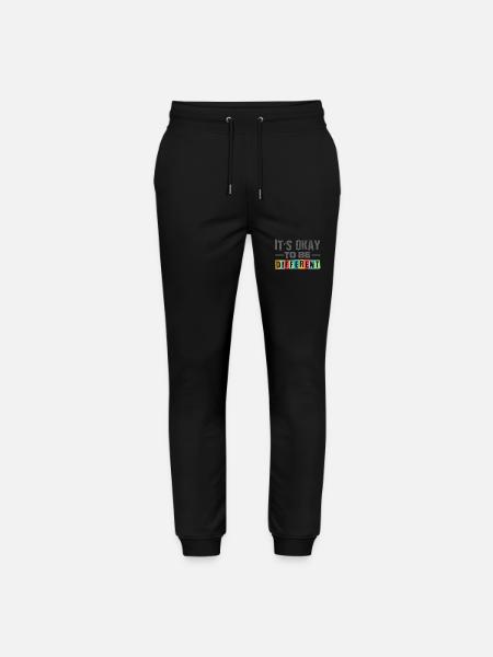 different autism gift shirt - Stanley/Stella Mover Unisex Organic Jogging Trousers - black