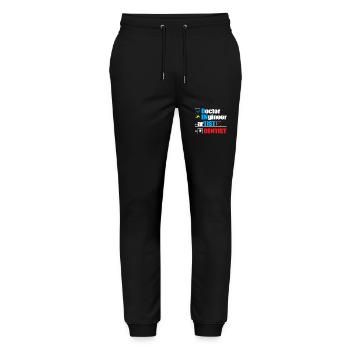 Dentist Gift Dentist Dentist Dentist - Stanley/Stella Mover Unisex Organic Jogging Trousers - black - Front - Marisol (170cm) & Nik (191cm)