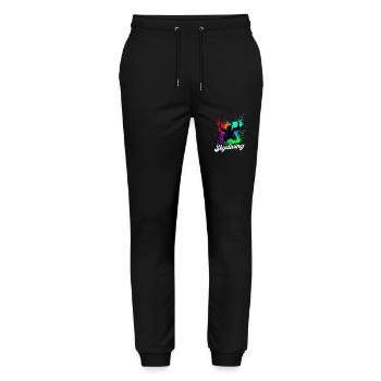Parachuting - Stanley/Stella Mover Unisex Organic Jogging Trousers - black - Front - Marisol (170cm) & Nik (191cm)