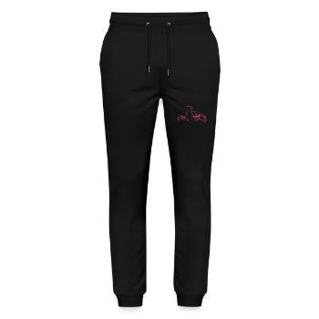 Dino couple - Dino Paar - Stanley/Stella Mover Unisex Organic Jogging Trousers - black - Front - Marisol (170cm) & Nik (191cm)