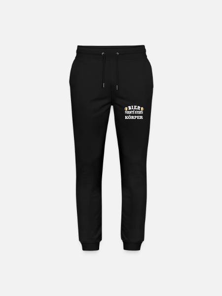 BIER FORMTE DIESEN KÖRPER - Stanley/Stella Unisex Bio Jogginghose Mover  - Schwarz
