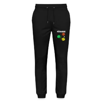 Pétanque Bocce Raffa Boule Sport Ball Petanque - Stanley/Stella Mover Unisex Organic Jogging Trousers - black - Front - Marisol (170cm) & Nik (191cm)