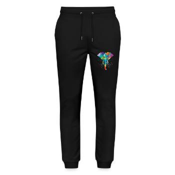 Eléphant - Pantalon de jogging bio MOVER Stanley/Stella unisexe - noir - Devant - Marisol (170cm) & Nik (191cm)