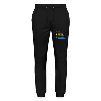 LGBT - Pantalon de jogging bio MOVER Stanley/Stella unisexe - noir - Devant - Marisol (170cm) & Nik (191cm)