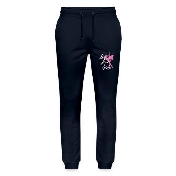 Live Love Pole Dance - Stanley/Stella Unisex Bio Jogginghose Mover  - Navy - Vorne - Marisol (170cm) & Nik (191cm)