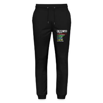 MON JOUR DE PLONGÉE PARFAIT - PLONGÉE - journée parfaite - Pantalon de jogging bio MOVER Stanley/Stella unisexe - noir - Devant - Marisol (170cm) & Nik (191cm)