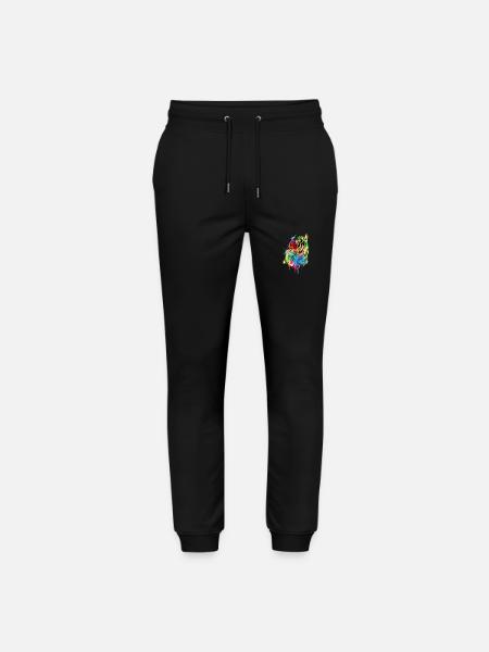 Tiger Watercolor Big Cat Big Cat Gift - Stanley/Stella Mover Unisex Organic Jogging Trousers - black