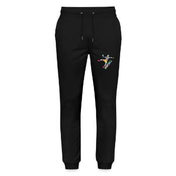 Saut de handball - Pantalon de jogging bio MOVER Stanley/Stella unisexe - noir - Devant - Marisol (170cm) & Nik (191cm)