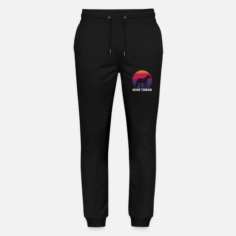 Irish Tinker - Cheval rétro style - Pantalon de jogging bio MOVER Stanley/Stella unisexe - noir