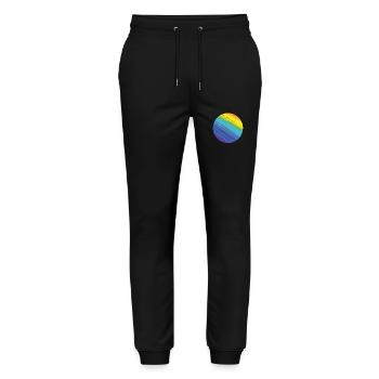 Rainbow circle - Stanley/Stella Mover Unisex Organic Jogging Trousers - black - Front - Marisol (170cm) & Nik (191cm)