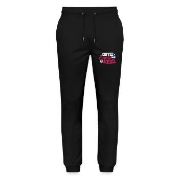 Coffee And Computer Science engineer Gifts shirt - Stanley/Stella Mover Unisex Organic Jogging Trousers - black - Front - Marisol (170cm) & Nik (191cm)