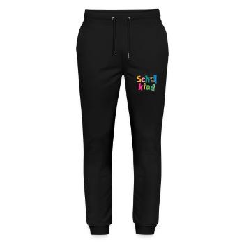 Scolarité des écoliers - Pantalon de jogging bio MOVER Stanley/Stella unisexe - noir - Devant - Marisol (170cm) & Nik (191cm)