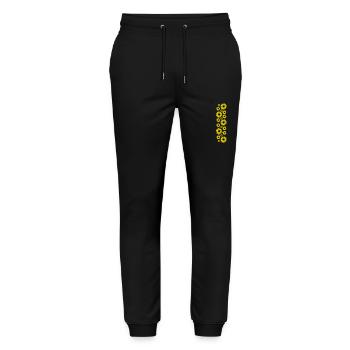 Tournesol, Fleurs, Fleurs, Floral - Pantalon de jogging bio MOVER Stanley/Stella unisexe - noir - Devant - Marisol (170cm) & Nik (191cm)