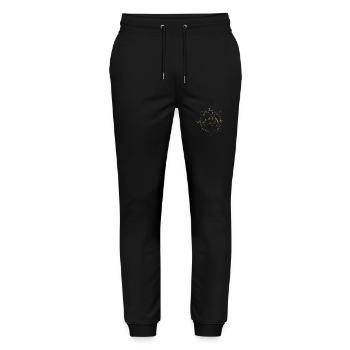 Wandern Kompass - Stanley/Stella Unisex Bio Jogginghose Mover  - Schwarz - Vorne - Marisol (170cm) & Nik (191cm)