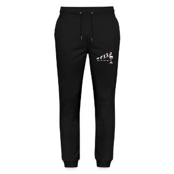 Wine Week Friday Weekend Cool Wine Gift - Stanley/Stella Mover Unisex Organic Jogging Trousers - black - Front - Marisol (170cm) & Nik (191cm)