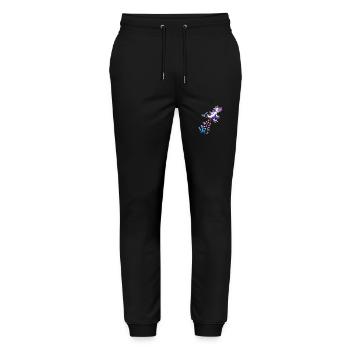 Lustiges Pupsen Einhorn Geschenk Unicorn Pupsicorn - Stanley/Stella Unisex Bio Jogginghose Mover  - Schwarz - Vorne - Marisol (170cm) & Nik (191cm)