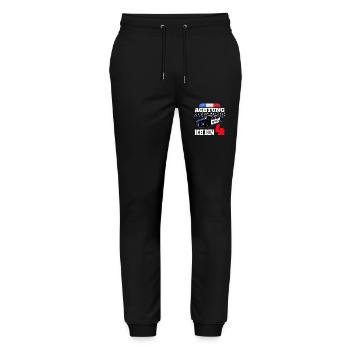 4th birthday police police car boy gift - Stanley/Stella Mover Unisex Organic Jogging Trousers - black - Front - Marisol (170cm) & Nik (191cm)