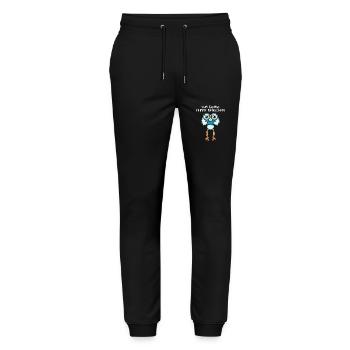 Ich sehe dumme Menschen - Möwe Kapitän Geschenk - Stanley/Stella Unisex Bio Jogginghose Mover  - Schwarz - Vorne - Marisol (170cm) & Nik (191cm)