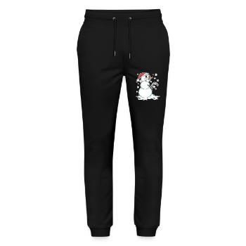 Snowman funny - Stanley/Stella Mover Unisex Organic Jogging Trousers - black - Front - Marisol (170cm) & Nik (191cm)