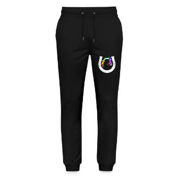 Mesdames cheval amour cavalier cheval vue - Pantalon de jogging bio MOVER Stanley/Stella unisexe - noir - Devant - Marisol (170cm) & Nik (191cm)
