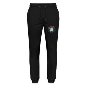 Nageltechnikerinnen Bringen Farbe In Deine Welt - Stanley/Stella Unisex Bio Jogginghose Mover  - Schwarz - Vorne - Marisol (170cm) & Nik (191cm)