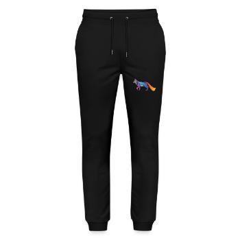 Fuchs Natur Füchse Foxy Wildtier Süß Hund - Stanley/Stella Unisex Bio Jogginghose Mover  - Schwarz - Vorne - Marisol (170cm) & Nik (191cm)