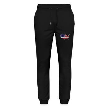 USA rétro - Pantalon de jogging bio MOVER Stanley/Stella unisexe - noir - Devant - Marisol (170cm) & Nik (191cm)