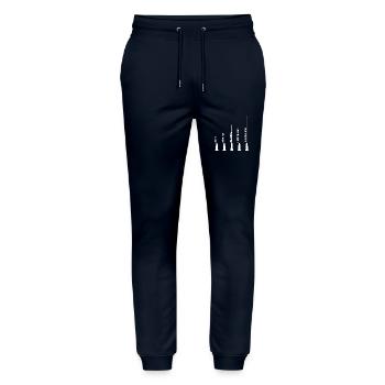 Patient Spritze - Stanley/Stella Unisex Bio Jogginghose Mover  - Navy - Vorne - Marisol (170cm) & Nik (191cm)