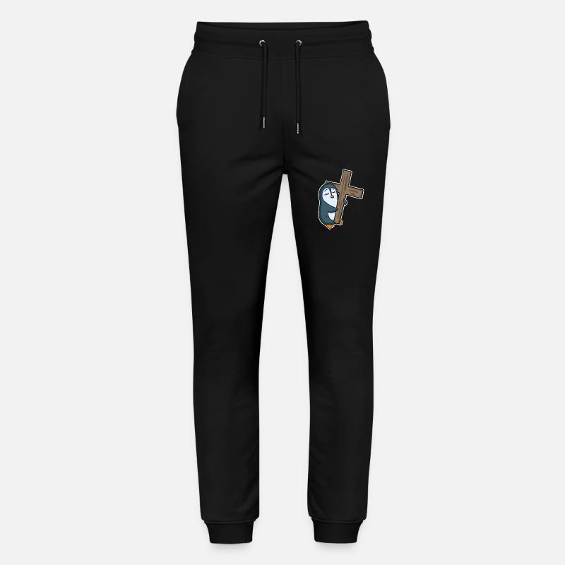 Pingouin et religion croisée - Pantalon de jogging bio MOVER Stanley/Stella unisexe - noir