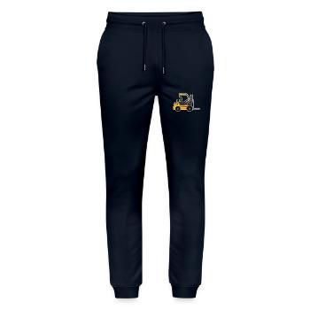 Forklift truck - Stanley/Stella Mover Unisex Organic Jogging Trousers - navy - Front - Marisol (170cm) & Nik (191cm)