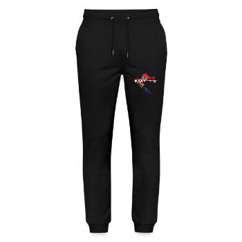 Kroatien Flagge - Stanley/Stella Unisex Bio Jogginghose Mover  - Schwarz - Vorne - Marisol (170cm) & Nik (191cm)