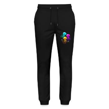 La méduse - Pantalon de jogging bio MOVER Stanley/Stella unisexe - noir - Devant - Marisol (170cm) & Nik (191cm)