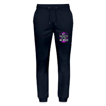 Beste Tochter der Welt - Stanley/Stella Unisex Bio Jogginghose Mover  - Navy - Vorne - Marisol (170cm) & Nik (191cm)