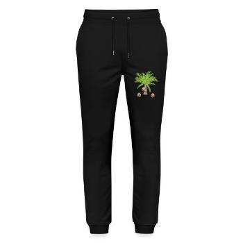 Coconut Palm Trees Nut Nuts Botanical - Stanley/Stella Mover Unisex Organic Jogging Trousers - black - Front - Marisol (170cm) & Nik (191cm)
