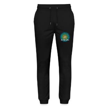 Just Namaste Breathe Yoga Mandala Zen Lotus Tattoo - Stanley/Stella Unisex Bio Jogginghose Mover  - Schwarz - Vorne - Marisol (170cm) & Nik (191cm)