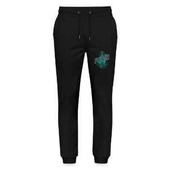 Papitän Papa Vater Kapitän Anker Boot Vatertag - Stanley/Stella Unisex Bio Jogginghose Mover  - Schwarz - Vorne - Marisol (170cm) & Nik (191cm)
